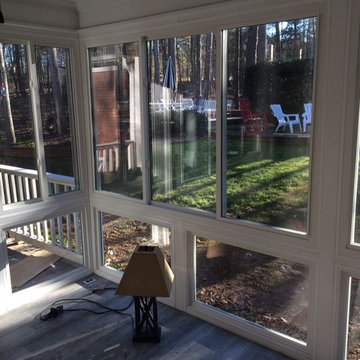 Screened Porch to Sunroom Conversion in Huntersville, NC.