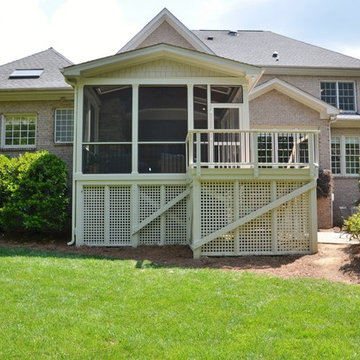 Screened Porch with Fireplace, Featuring Acetylated Decking
