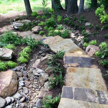 A garden built on a slope.