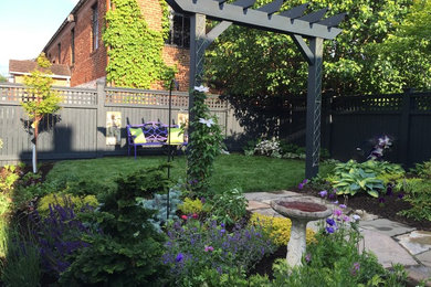 Inspiration for a small traditional backyard garden in DC Metro.