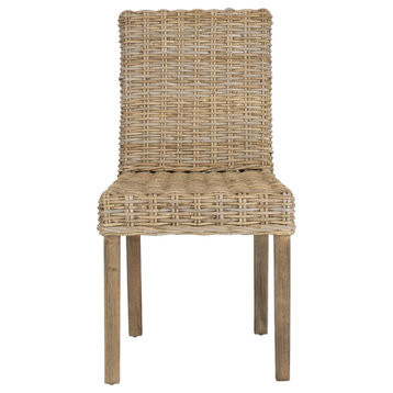 Rodney 19"H Rattan Side Chair, Set of 2, Natural Unfinished