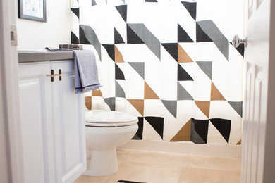 Example of a 1950s bathroom design in Other