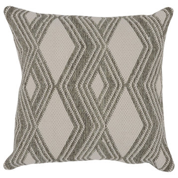 Nixie 22" Outdoor Throw Pillow in Gray by Kosas Home