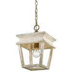 Golden Lighting - Golden Haiden 1-LT Mini Pendant 0839-M1L BC - Burnished Chestnut - The Haiden Collection features lantern style fixtures in a Burnished Chestnut metal finish. The complex bronze finish is paired with a complementary gray distressed wood frame. The trendy mix of materials makes this pendant the perfect cross between cozy farmhouse and clean modern style. This mini pendant can be mounted alone or arrayed in a group.