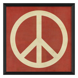 The Artwork Factory - Peace Print, Red - Prints And Posters