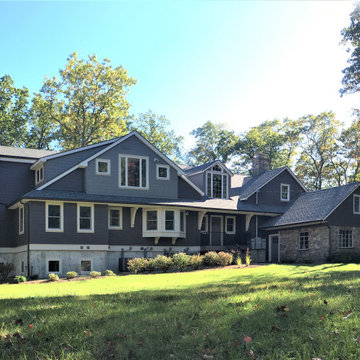 Front View of Lakeside Cabin Addition and Renovation