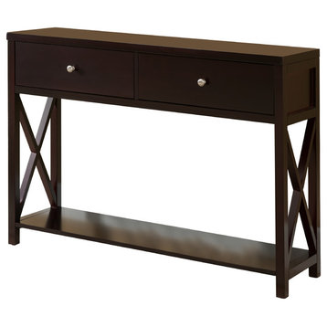 Leith Wood Console Table, Cherry
