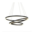 Tania Trio 32" Ring ETL Certified Circular LED Chandelier, Black VMC32500BL