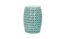 Lattice Petal Garden Stool, Blue