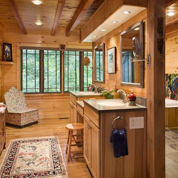 Custom home with Dov Loc log system in Tennessee