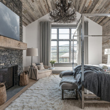 “Smoky Clouds” in a Rustic Bedroom