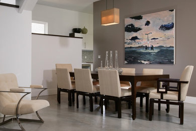 Design ideas for a modern dining room in New Orleans.