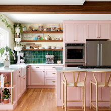 Pink And Yellow Kitchen