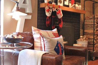Inspiration for an eclectic family room remodel in Dallas
