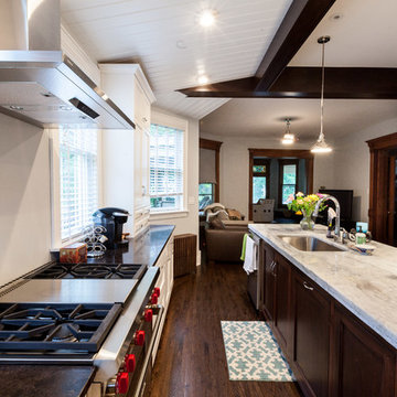 Rustic, Cottage Kitchen and Basement in La Grange
