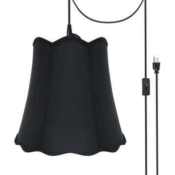 Aspen Creative 74063-21, 2-Light Plug-In Swag Light Conversion Kit, Black