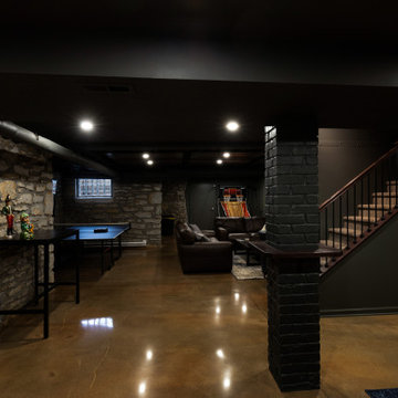 Old World Irish Pub Basement Finish Kansas City, MO