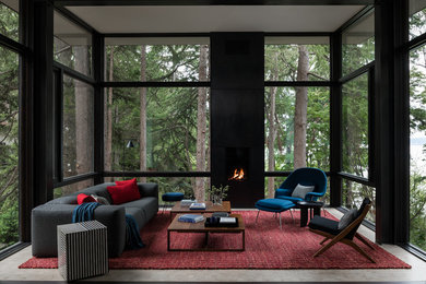 Inspiration for a contemporary living room in Seattle.