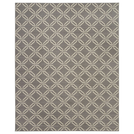 Nourison Jubilant 7'10" x 9'10" Grey Contemporary Indoor Area Rug