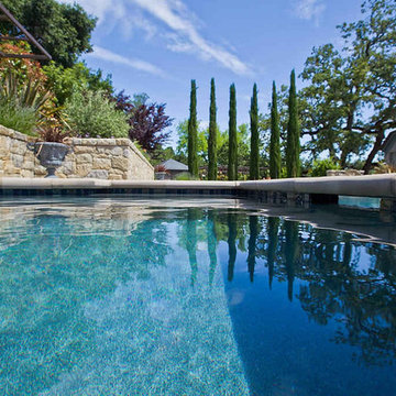 Steel Blue Iridescent Waterline Pool