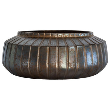 Ribbed Sweater Decorative Bowl, Crystal Bronze