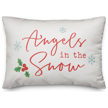 White Angels, The Snow 20x14 Spun Poly Pillow