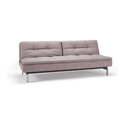 "Innovation" Dublexo Deluxe Begum Gray Sofa Bed / Stainless Steel Legs - Sofas