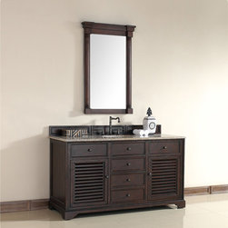 60 inch Cottage Single Bathroom Vanity Sable Finish - Bathroom Vanities And Sink Consoles