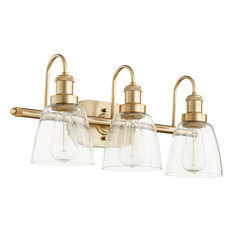 Quorum International 508-3 3 Light 22-1/2"W Bathroom Vanity Light, Aged Brass