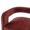 Althea Velvet Accent Arm Chair in Dainty Maroon