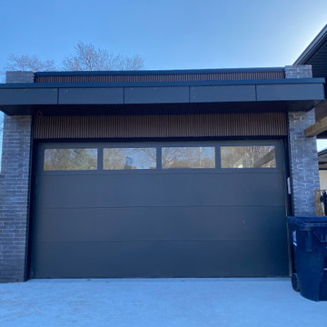 Custom MDF Columns & Window panels, Frieze Boards, and Knotty Cedar Porch