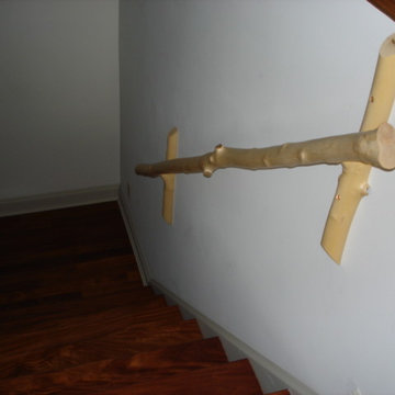 Peeled Hardwood Handrail