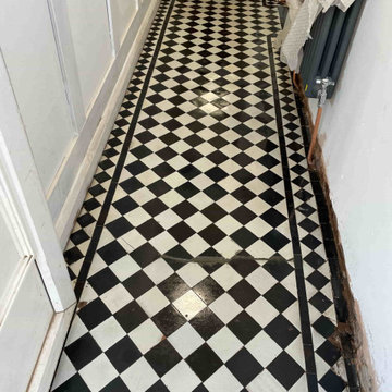 Classic 1920’s Edwardian Hallway Floor Restored in Earlsdon Coventry