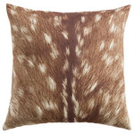 Paseo Road by HiEnd Accents - Faux Fawn Pillow, 18"x18" - Bring the element of the wild into your home. This faux suede fawn pillow measures 18"x18".  100% polyester. Spot clean recommended.  Imported.