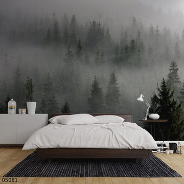 Дизайн-проект "Туманный лес в оформлении спальни"