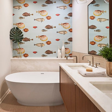 Clean and Neutral Master Bathroom