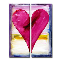 Ready2HangArt - Heartwork "Marigold" 2-Piece Canvas Art Set, 40"x16 in - Prints And Posters