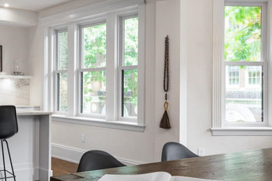 Minimalist home design photo in Boston