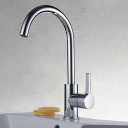 Chrome Finish Solid Brass Kitchen Tap T0717 - Kitchen Faucets