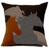 Rani Arabella Orange Horse Cashmere Blend Pillow