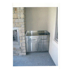 Stainless Steel Work-Top for an Outdoor BBQ - Outdoor Cooking