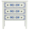 28" Blue & White French Countryside 3-Drawer Cabinet