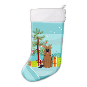 Merry Christmas Tree Central Asian Shepherd Dog Christmas Stocking