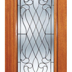 Diamond Pattern Beveled Glass Front Single Door, Full Lite - Front Doors
