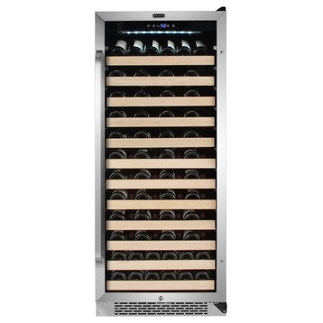 100 Bottle Built-In Compressor Wine Refrigerator With Display Rack & Led Display