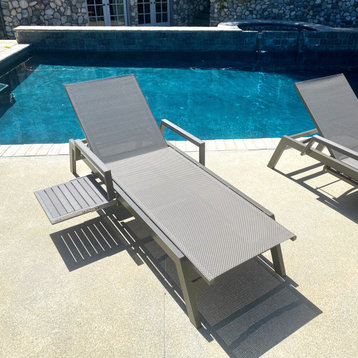 Riviera Outdoor Lounger, Gray