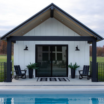 Pool House featuring Cedar Rendtions™ Aluminum Siding