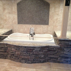 Cultured stone tub surround - Bathtubs