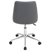 Marche Adjustable Office Chair With Swivel in Gray Faux Leather