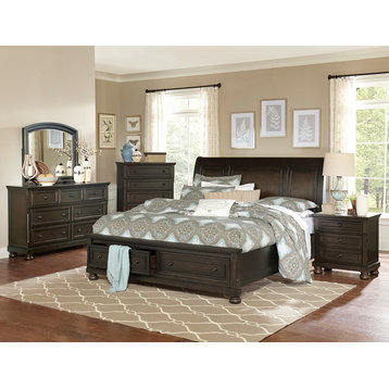 Shelley Platform Bed With Drawers, Queen
